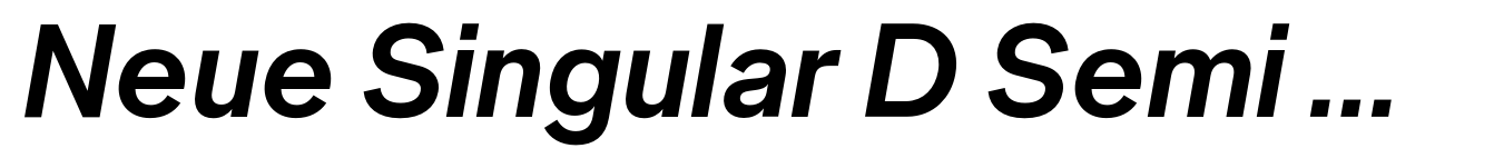 Neue Singular D Semi Bold Italic